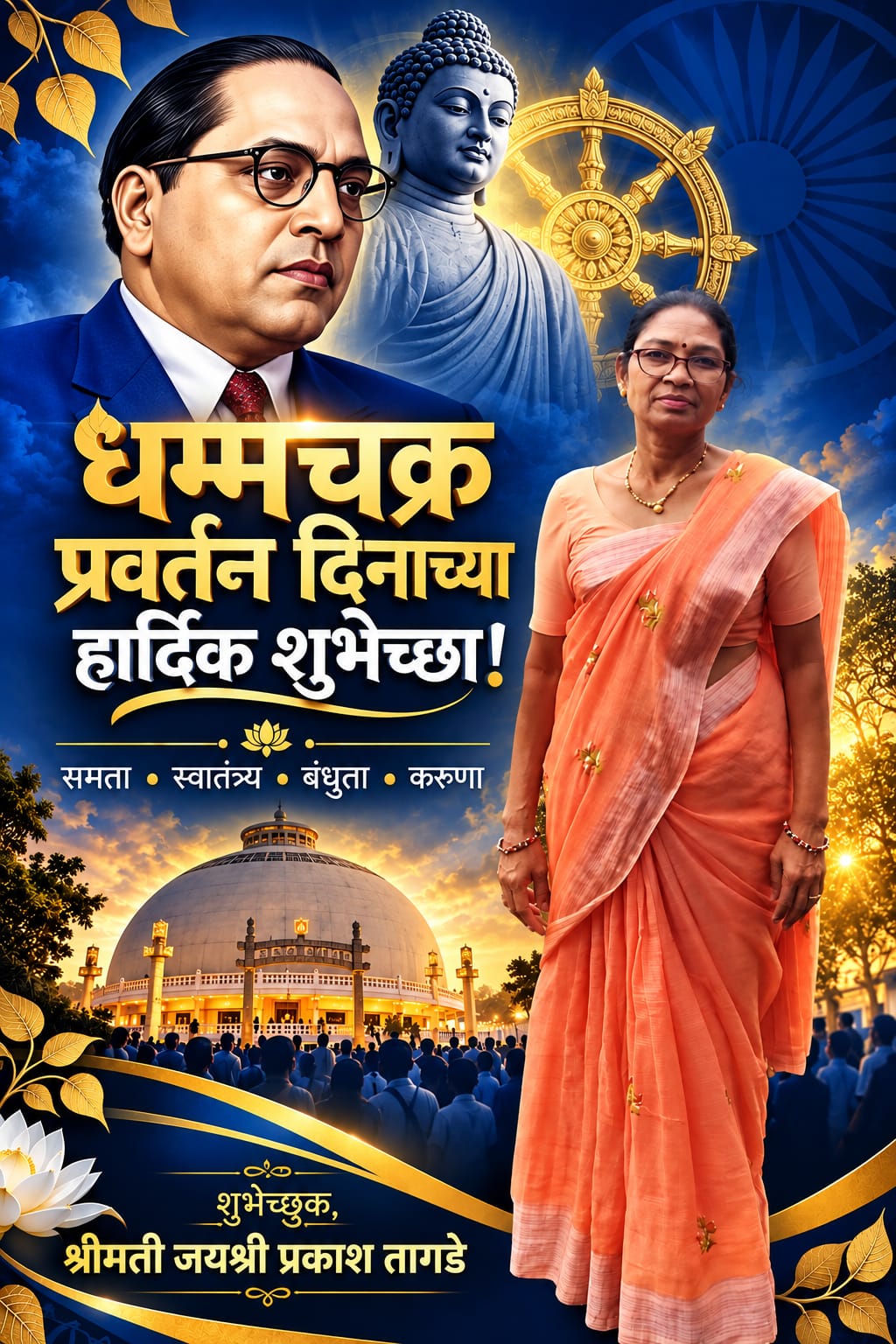 धम्मचक्र प्रवर्तन दिनाच्या शुभेच्छा